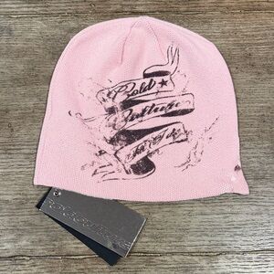 Bold Pink Graphic Beanie Hat